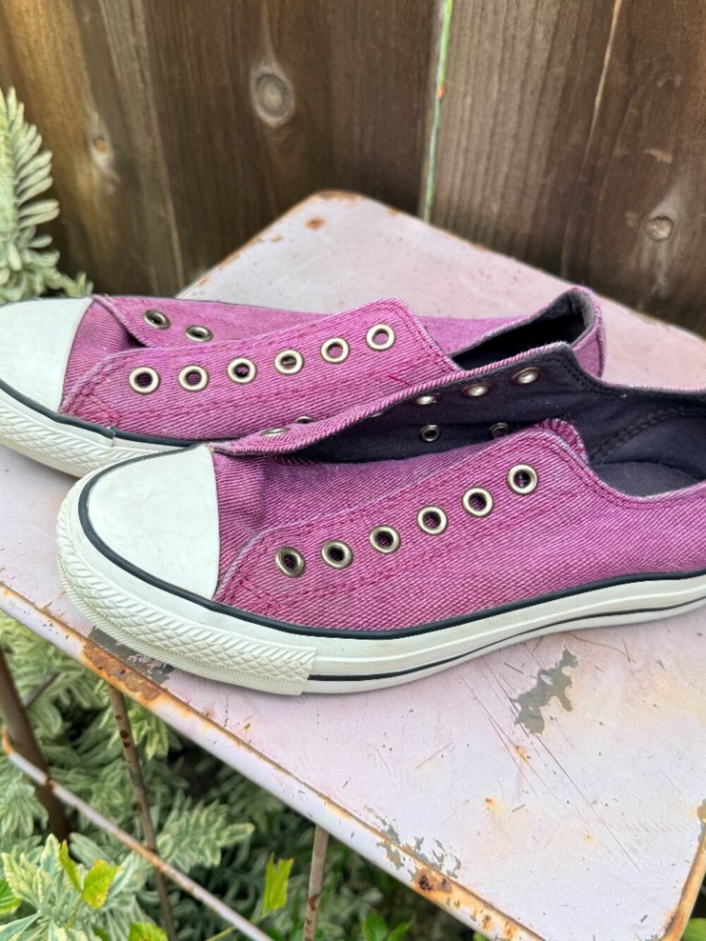 Mauve Pink Converse low Top Tennis Shoes Sneakers Chucks Size Womens 6.5 Mens 4. - Picture 2 of 6